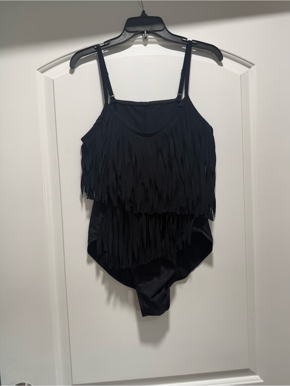 Magicsuit Black Layered Fringe Kids One-Piece
